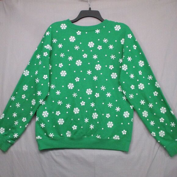 Elf Ugly Sweater Christmas Crew Neck With Working Lights Green Men Size | M - Picture 10 of 11